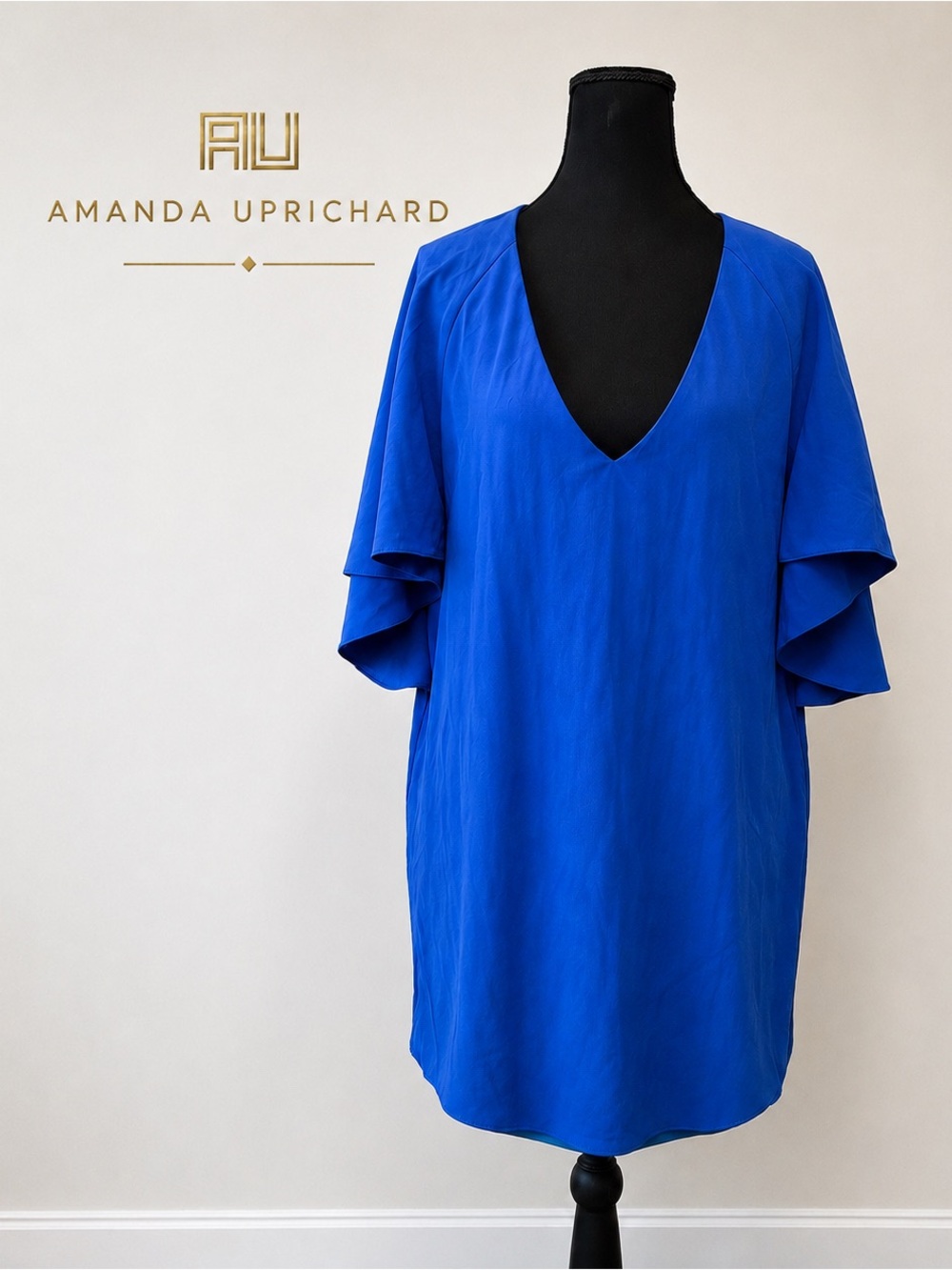 Amanda Uprichard Silk Royal Blue Shift Dress| Made in USA